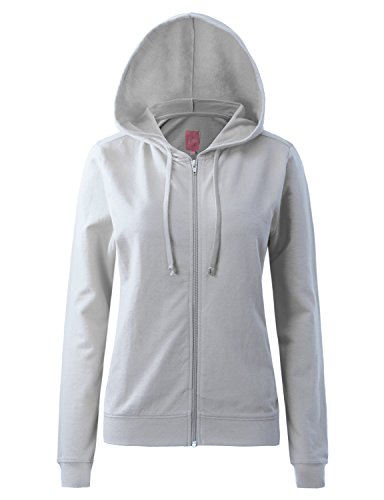 Regna X Womens Long Cotton Knitted Tunic Full Zip Hooded Sweatshirt Grey 3XL