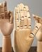 Wooden Hand Model Flexible Moveable Fingers Manikin Hand Figure Both Left and Right Hand for Sketching Drawing Home Office Desk Posable Joints Kids Children Toys Gift 8 INCH