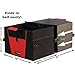 Tetrasek Trunk Organizer for Car, Truck, SUV or Minivan - Premium, Sturdy, Multipurpose and Foldable - Ideal Cargo Storage for a Tidy Trunk (Red)