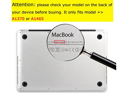2-pack BingoBuy Customized Free Cut Palm Rest Palmrest vinyl sticker w/ Touchpad Trackpad sticker for 11.6" Apple Macbook Air Model: A1370 or A1465 (Matte Black)