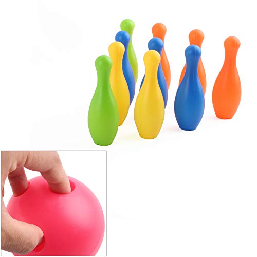 image for Toy Bowling Play Set Deluxe for Children Children's Colorful 12 Piece 