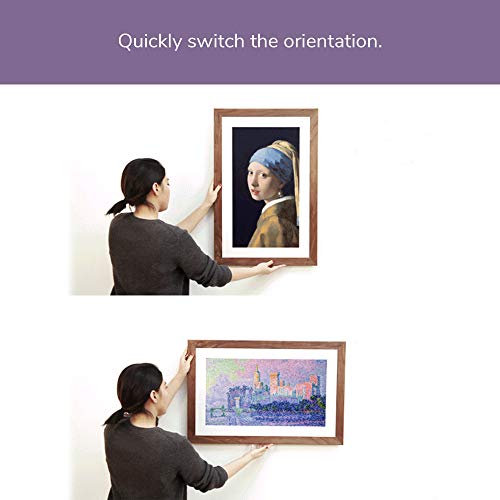 Meural Canvas Smart Digital Frame Leonora White 27 inch HD Display with WiFi Powered by