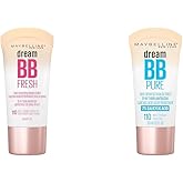 MAYBELLINE Dream Fresh &amp; Pure Skin Clearing BB Creams, 8-in-1 Beauty Balms with SPF 30 &amp; 2% Salicylic Acid, 1 Fl Oz Each
