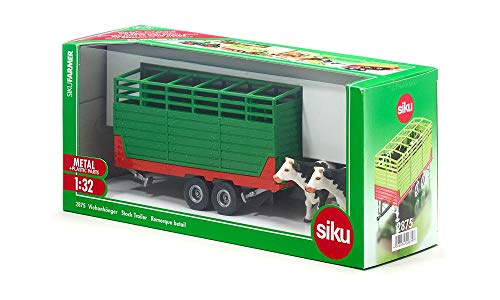 siku 2875, Viehanhänger inkl. 2 Holstein-Kühen, 1:32, Metall/Kunststoff, Grün, Viele Funktionen – Bild 7