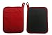 Home Collection Set of 2 Red And 2 Black Neoprene Pot Holders