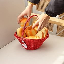 YAHUAN Woven Wicker Basket with Folding