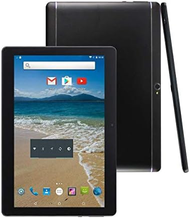 Android Tablet 10 Inch Sim Card Slots 10.1" 4GB RAM 64GB ROM Octa Core 3G Unlocked GSM Phone Tablet PC WiFi Bluetooth GPS (Metallic Black)