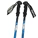 High Trek Trekking Poles - 2-pc Pack Adjustable Hiking or Walking Sticks - Strong, Lightweight Aluminum 7075 - Quick Adjust Flip-Lock - Cork Grip, Padded Strap