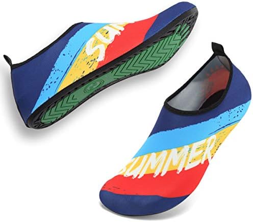 FCKEE Kids Water Shoes Quick Dry Non-Slip Swim Surf Yoga Barefoot Outdoor Sports Shoes Aqua Socks for Boys Girls Toddler