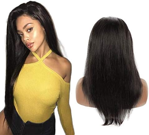 360 Lace Frontal Wig Natural Straight Unprocessed Brazilian Virgin Remy Human Hair Pre Plucked Lace Wigs With Baby Hair 360 Lace Front Wig For Women Bleached Knots 150% Density Wholesale 1b(24inch)