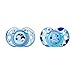 Tommee Tippee Closer to Nature Night Time Orthodontic Toddler Soothie Pacifier, 18-36 Months - Blue, 4 Pack