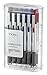 TUL BP3 Retractable Ballpoint Pens, Medium Point, 1.0 mm, Silver Barrel, Assorted Ink Colors, Pack of 12 Pens