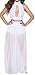 Women's Keyhole Crop Top Long Chiffon Skirt 2 Piece Set Outfit Beach Club Dress