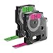 DYMO Standard D1 Labeling Tape for LabelManager Label Makers, Black Print on Neon Tape, 1/2'' W x 10' L, 1 Cartridge (1933238)