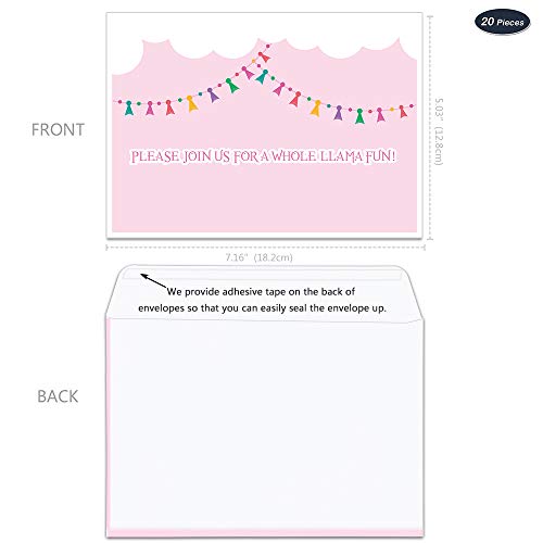 5 WERNNSAI+Llama+Party+Invitations+Envelopes