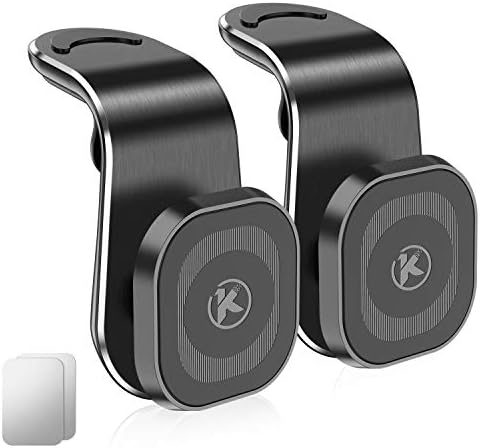 Car Phone Mount Holder for Car, Magnetic Universal Air Vent Cell Phone Car Mount Stand with Clamp, Strong Magnet, Compatible iPhone 12 11 Pro XS Max/XR/X/8/7/6 Plus, Galaxy, iPad Etc[2 Pack Black]