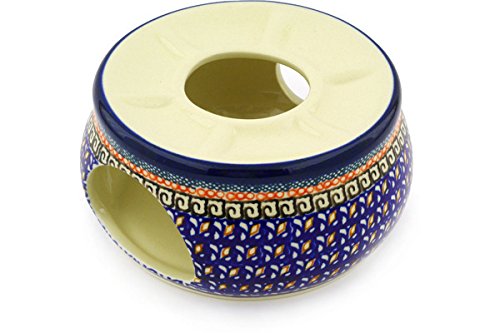 Polish Pottery Heater 6-inch Poppies UNIKAT