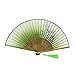 Weixinbuy Chinese Hand Held Fan Silk Flower Bamboo Folding Pocket Fan Wedding Party(Random Color)