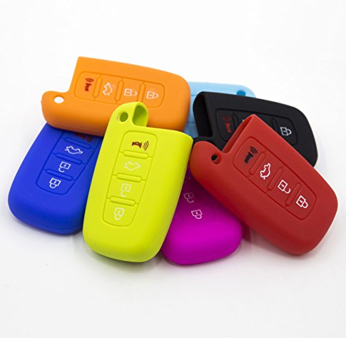 LIGHTKOREA Smart Key Silicone Case Cover 4 Button Fits Hyundai Kia Elantra, Genesis Coupe, Sonata, i30, Sportage, Sorento, Forte Koup, Optima K5 (Black)