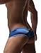 K-Men Men Royal Blue Shiny Low Rise Bikini Briefs Bulge Pouch Cheeky Underwear L