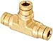 Parker Hannifin 164PMT-4 Brass Union Tee Prestomatic Fitting, 1/4