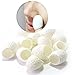 OR Pure Natural Silkworm Cocoon Facial Face Cleanser Beauty Tool Organic Natural White Silk Cocoon Balls Facial Skin Care Scrub Beauty Healthy Skin Care Remove Whitening Facial Cleanser Balls 50 Count