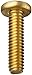 Brass Machine Screw, Plain Finish, Pan Head, Phillips Drive, 3/8