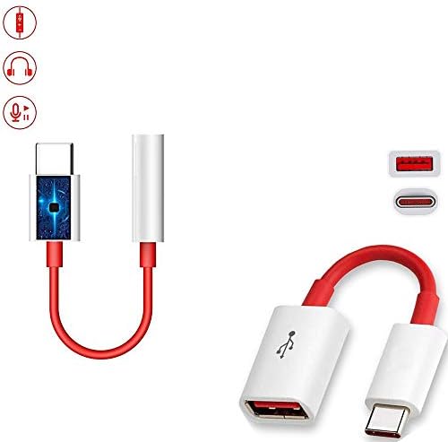 Aoris High Quality One Plus Type C OTG Cable OTG Adapter for One Plus With USB Type C to 3.5mm Earphone Jack Adapter Premium Quality Aux Audio Compatible For One Plus 3T/ One Plus Three T/ One Plus 5/ 5T/ One Plus 6 / One Plus 7 pro Type C OTG Adapter/ Otg Cable For Mobile Phones For All Type C Supported Smartphone Devices (Best Type C OTG Cable) (Red)