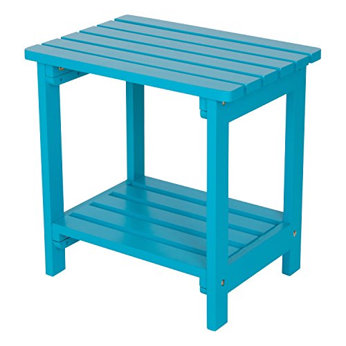Shine Company Inc. 4104TQ Rectangular Side Table, Turquoise