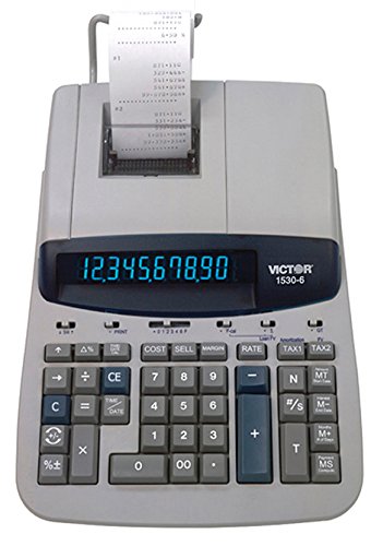 Victor 1530-6 10 Digit Professional Grade Heavy Duty Commercial Printing Calculator with Large Display and Loan Wizard