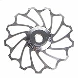 SANNYSIS 13T MTB Ceramic Bearing Jockey Wheel Pulley Road Bike Bicycle Rear Derailleur (Silver)