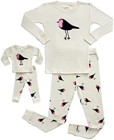 Kids & Toddler Pajamas Matching Doll & Girls Pajamas 100% Cotton Pjs Set (2-14 Years) *Fits American Girl