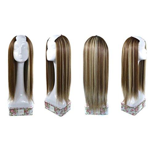 Womens Wigs, Inkach Trendy Girls Straight Weft U-Part Synthetic Hair Lace Wig Lifelike Human Hair