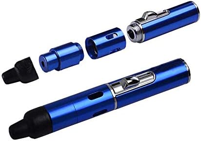 Tobacco Pipe Built in Butane Gas Refillable Lighter, Detachable All in One Pipe for Herbs