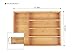 BAMBUROBA Bamboo Kitchen Drawer Organizer,Expandable Silverware Organizer,Utensil Holder and Cutlery Tray with 7 Slots,Gadgets Storage Divider (Natural, 10.24