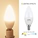Aooshine E12 LED Bulb 60 Watts, 6 Watt LED Candelabra Bulb, Warm White 2700K Decorative LED Candle Bulbs for Chandelier Non-Dimmable(Pack of 6)