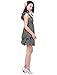 Allegra K Women Scoop Neck Sleeveless Dots Pleated Layered Dress, Black, Large