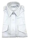 Van Heusen Women's Aviator Pilot Shirt - Short Sleeve, White