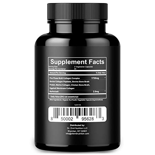 Multi Collagen Peptides Tablets-Type I,II,III,V,X Anti-Aging