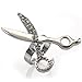 Soulbreezecollection Hair Stylist Scissors Beauty Salon Ring Adjustable Band Clear Rhinestones Charm Fashion Jewelry Ring