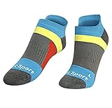 Compression Running Socks, Reinforced Arch Support, pressure dispersing heal, enhanced stability of ankles, Ideal for running, cycling, any type of sports,Blue,L-XL - Men 8.5-12/ Women 9.5-12