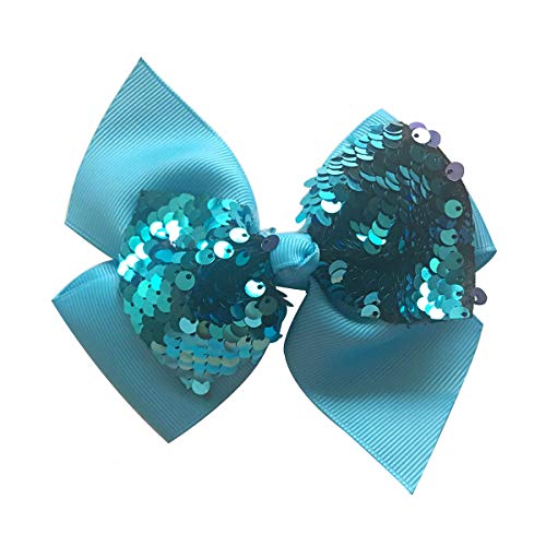 Sequin Hair Bows Baby Ribbon Bow Hair Clip Girl's Hair Bows Alligator Clips 12pcs By Yazon