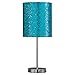 Signature Design by Ashley - Maddy Metal Table Lamp with Drum Shade - Children's Lamp - Teal & Silver