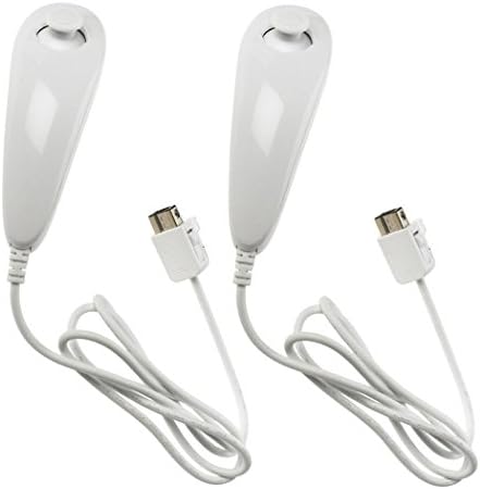 Doklos Nunchuck Controllers for Wii (NON-OEM) (White and White)