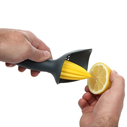 Home-X Citrus Juicer. Catcher, Citrus Reamer. Gray and Yellow
