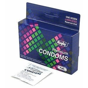 Rugby Premium Condoms 12 Count per Pack (5 Pack)