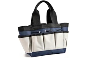 Gardening Multi-Use Bag - Durable Fabric Storage with Large Capacity, Adjustable Shoulder Strap, Multiple Pockets for Garden 