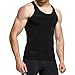 GKVK Mens Slimming Body Shaper Vest Shirt Abs Abdomen Slim,S(chest size76cm-81cm/30inches-32inches),Black