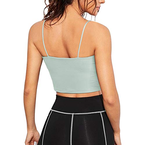 Promover Sport-bh’s Dames Fitness Tanktop Gewatteerd Strappy Crop Top met Geïntegreerd Training Rennen Beuglijn Yoga… - Image 5