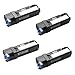 HI-VISION HI-YIELDS Compatible Toner Cartridge Replacement for Dell 1320 (1 Black, 1 Cyan, 1 Yellow, 1 Magenta, 4-Pack)